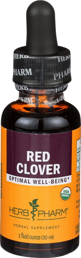 Herb Pharm Certified Orgánica Clover Extracto líquido, 1 Fl Oz