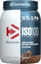 Dymatize ISO100 Whey Protein Powder Isolate, Gourmet Chocolate, 25g de Protein, 20 Servings, 5.5g BCAAs, Menos Than 120 Cal., Gluten Free, 1g Fat, 1g Sugar, 2g Carb