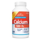 Calcio del siglo 21 500 mg más tablas D3, 400 cuenta
