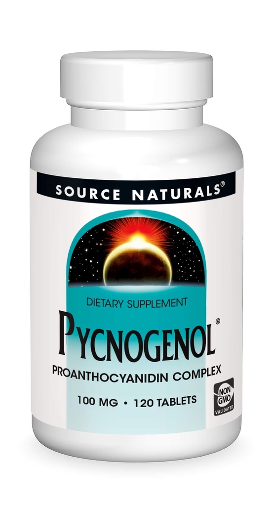 Fuente Naturals Pycnogenol, Complejo Proanthocyanidin, 100 mg - 120 Tablets