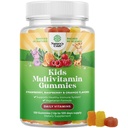 Natures Craft Plant Based Kids Multivitamin Gummies - Multivitamínico para niños Immunity Support Gummies with Vitamins A C D3 E B and Zinc Gelatin and Gluten Free Non-GMO Vitamins Gummy Formula 120ct