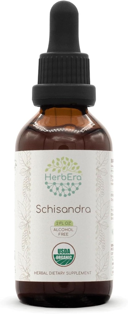 [BRSROEANOB7AAALL] Schisandra B60 USDA Organic Tincture ← Extracto sin alcohol, gotas herbales de alta potencia, Suplemento líquido sometido Certified Organic Schisandra (Schisandra Chinensis) Berry seco (2 oz)