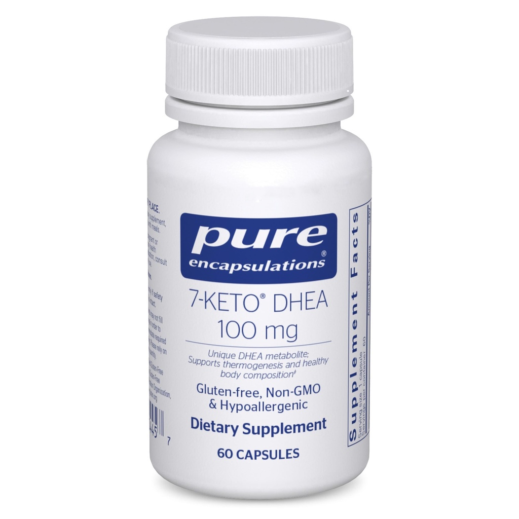 Encapsulaciones puras 7-Keto DHEA 100 mg ← Unique DHEA Metabolite Suplemento de Apoyo a la Termogénesis y Composición del Cuerpo Saludable*