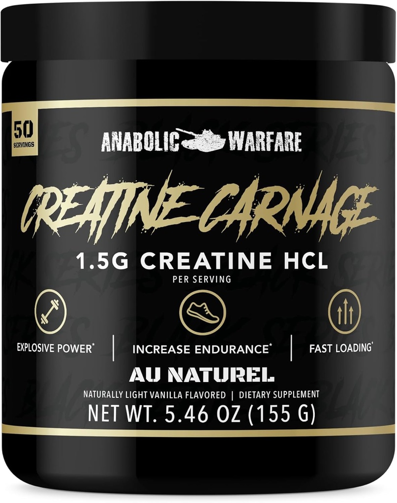 [BRSWGAIBCQNA4DTU] Carnaje Creatino, HCL Creatina, soporta fuerza óptima, resistencia, masa muscular y carga rápida*