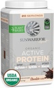 Sunwarrior Planta Orgánica Fundada Polvo Proteína Silencioso Pólvora de Proteína Orgánica Vegan con Aminoácidos BCAA Plus Recuperación Minerales " Botánicos ← No GMO Soy Dairy & Gluten Free (Chocolate, 20 Servings)