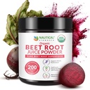 Beet Juice Powder Organic - Cold Presionado - 20:1 Concentrate - Concentrated Beet Root Powder - óxido nítrico - Apoyo a la circulación - 57 Serviciones de suplemento de hoja de remo - 7oz