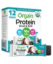 Orgain Organic Vegan Protein Bares, Chocolate Coconut - 10g Plant Based Protein, Gluten Free Snack Bar, Low Sugar, Dairy Free, Lactose Free, Non GMO, 1,41 Oz (12 Conde)