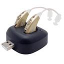Amplificadores de Audición Digital - Amplificador de Sonido Personal BTE recargable Pareja con muelle USB - Premium Gold Behind The Ear Sound Amplification - by NewEar