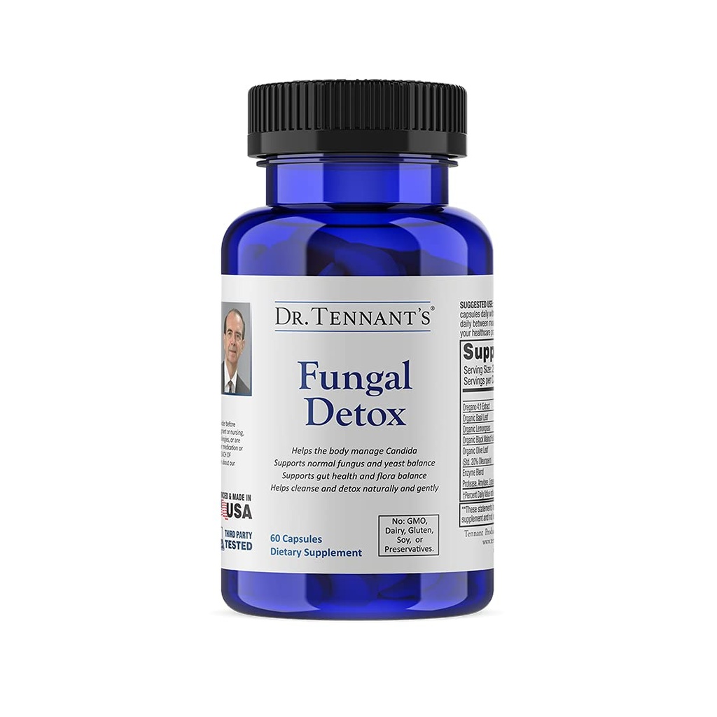 Dr. Tennant's Fungal Detox tóxico Candida Cleanse, Mood &amp; Hormone Balance tóxico promueve saludables niveles de levadura &amp; salud gastrointestinal