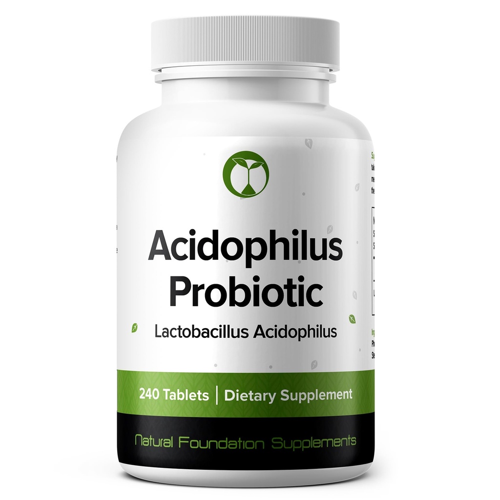 Lactobacillus Acidophilus Probiotic Supplement 240 Tablets 3 Billion CFU Probiotics for Men &amp; Women Supports Intestinal Digestive & Gut Health (240, Lactobacillus Acidophilus)