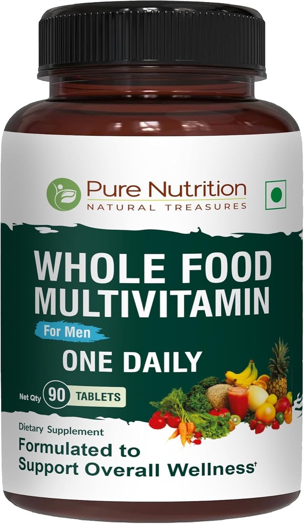 Nutrición Pura Multivitaminas Alimentarias para Hombres TENIDO 90 Tabs ANTE One-A-Day TEN 100% RDA TEN 24 Vitaminas Naturales y Minerales TEN TODO LAS Multivitaminas de los Hombres Basadas en Plantas Naturales
