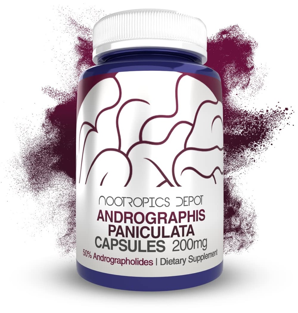 Andrographis paniculata Capsules tención 200mg Silencio 60 Conde tención 50% Andrographolides  Apoyo Función inmunitaria ¦