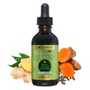 Go Nutrients Turmeric Ease - Suplemento Turmérico Orgánico con Curcumin, Ginger &amp; Black Pepper - Líquido gotas Extracto Tintura para la absorción rápida – apoya la salud conjunta &amp; Defensa Inmunitaria – 2oz