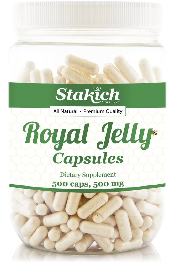 Stakich Royal Jelly Capsules - Energy Management Supplement - 500 Count 500 mg