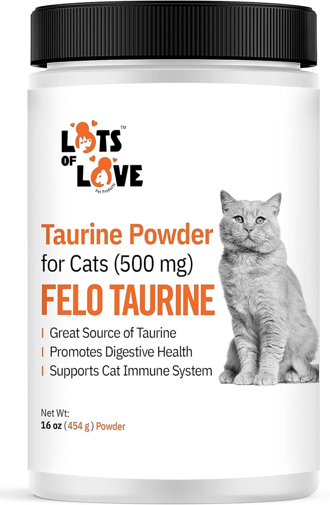 [BRSROZIZCUIWAYA4] FELO Taurina - Suplemento de Taurina para gatos, Taurina para gatos, Taurina Powder para gato - 16 Oz, Polvo (Thomas Pet Anteriormente)