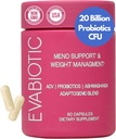 Vitaminas de la menopausia completas - Ashwaghanda, Probióticos, ACV para la gestión del peso, Flash calientes, sudaderas nocturnas, rubor, equilibrio hormonal - Vegan 60 cápsulas suplementos de la menopausia para mujeres no GMO