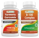 Complejo Turmeric Curcumin 1500mg &amp; B-100