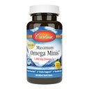 Carlson - Máximo Omega Minis, 1000 mg Omega-3s, Función cardíaca, Apoyo cerebral " Envejecimiento saludable, Lemon, 60 Mini Softgels