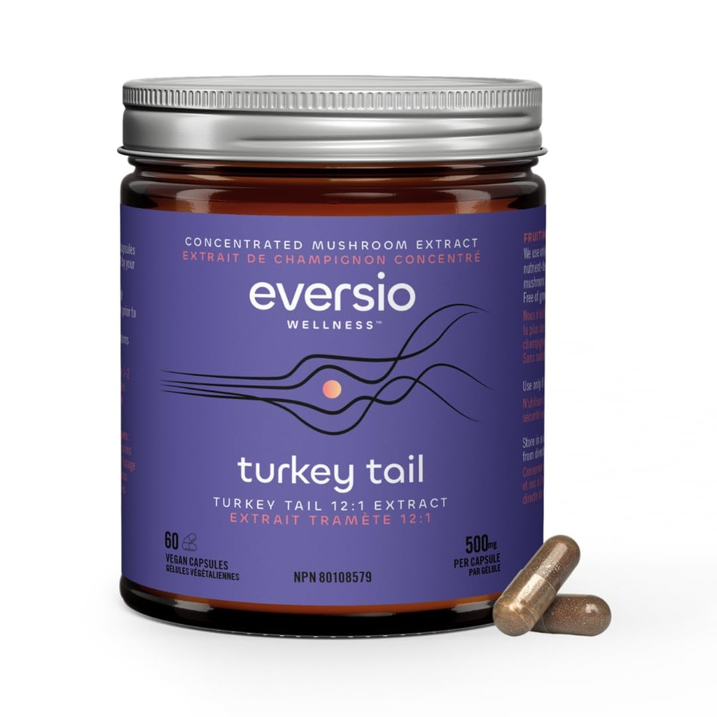 Defender ahora Organic Turkey Tail Mushroom Suplemento - 12:1 Turquía Tail Extract in 60 Vegan Capsules (500mg) - 45% Verified Beta-D-Glucans!