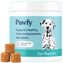 Pawfy Eye Support Soft Chews  Prevent Tear Stains ← Soporte Eyesight Silencio General Eye Health ← Luthein, Krill Oil &amp; Astaxanthin