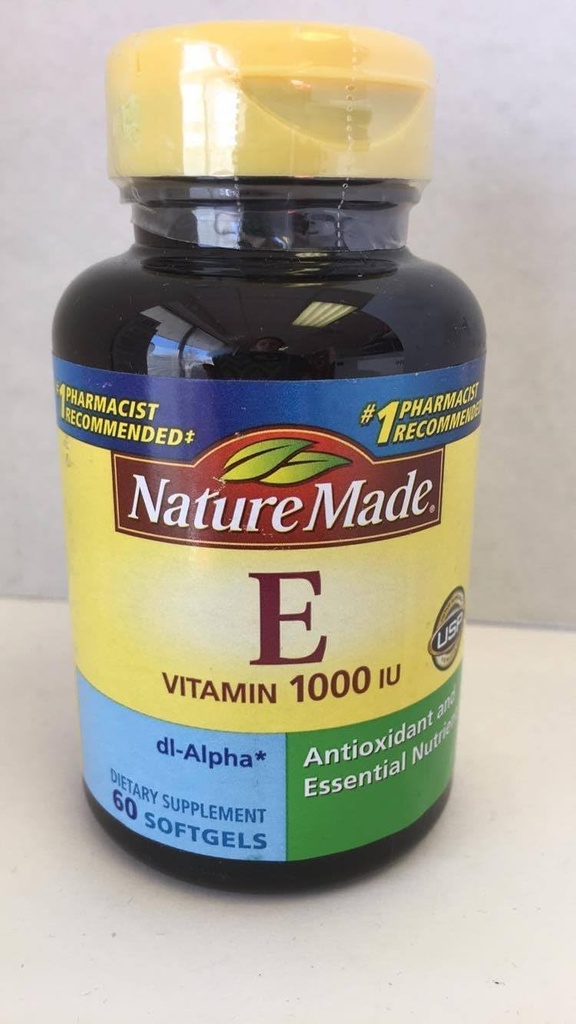 [BRSWKGYIBJ5RSCT4] Nature Made dl-Alpha Vitamina E 1000 U Softgels 60 ea (Pack of 2)