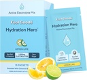 Siente los bienes Hidratación Héroe, 1000 mg Electrolitos Polvo, Sugar Gratis, Magnesio, Aloe Ecológico Vera, L Theanine, Vitamin C & B12, Non GMO, Keto, Vegan, Packets Electrolyte ¦ Lime Lemon, 15 Conde