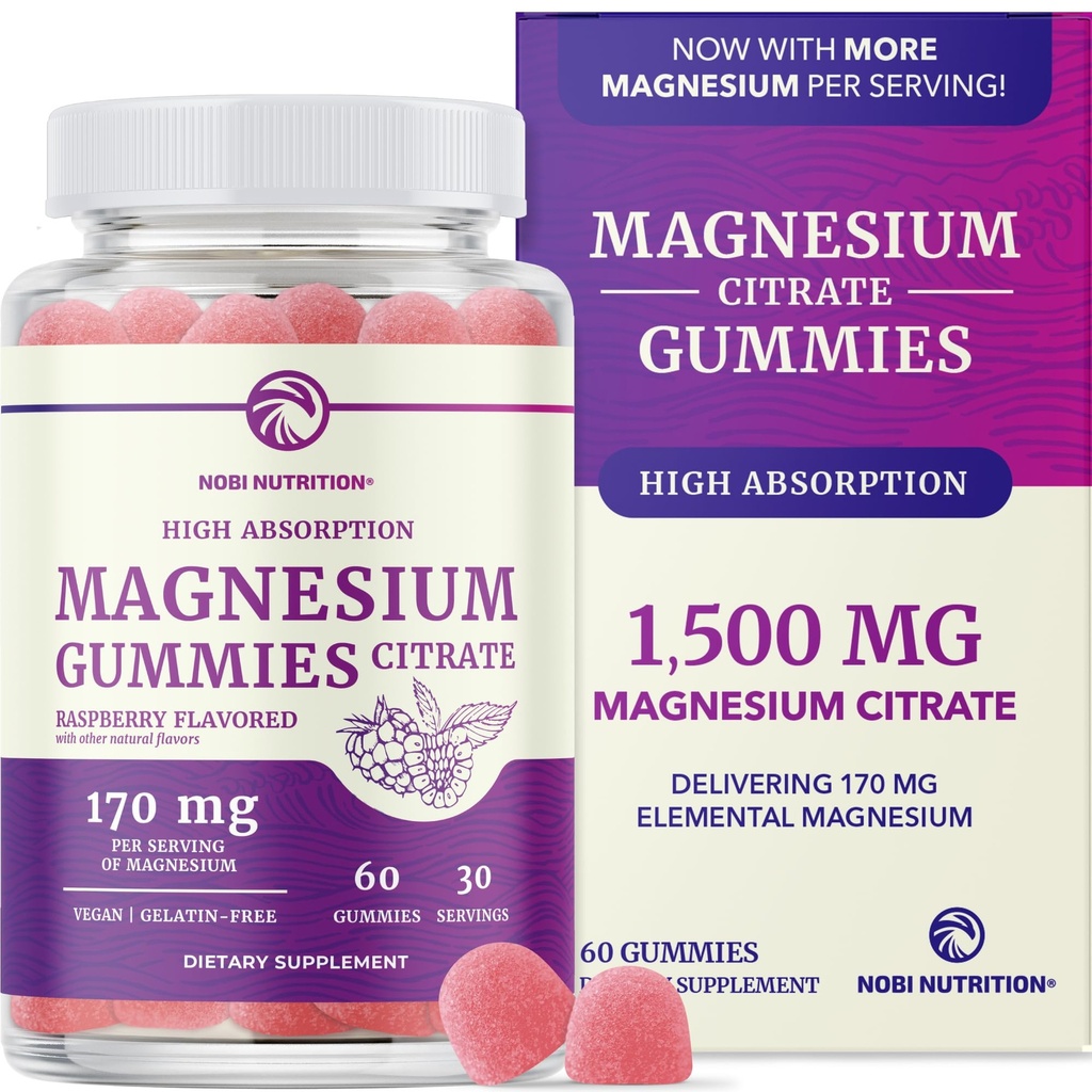 Magnesium Citrate Gummies ANTE Extra Strength for Calm, Relaxation & Digestion TEN High Absorption Magnesium Gummies for Adults TEN Vegan, Non-GMO ← Raspberry Flavor Mag Gummy TEN 60 Ct, 1 Mes de Suministro