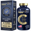 Aminoácidos esenciales Suplemento para Hombres y Mujeres - Todos 9 BCAAs EAA Suplementos Fórmula - Leucine Amino Acid, Lysine, Tryptophan, Advanced Amino Complex - 120 Vegan Capsules