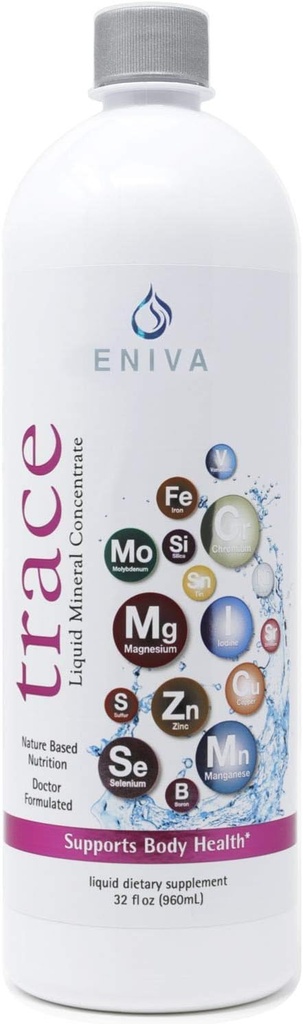 Líquido Ionic Trace Mineral Suplemento (32oz) Doctor Formulado. Cero calorías. Cero Azúcar. por Eniva Health.