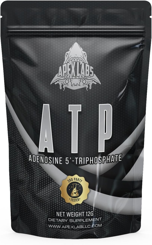 ATP viva Adenosine Triphosphate soporta energía celular y salud mitocondrial (0.4 onzas)