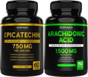 DORADO NUTRITION Epicatechin Extract 750mg Por Serving - (120 Capsules) y Acid araquidonico Suplemento 1500mg (150 cápsulas)