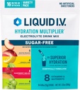 Multiplicador de hidratación I.V.® líquido Paquete de Variedad sin azúcar - Raspberry Meon, limón, melocotón blanco, hierba verde (paquete de la variedad)