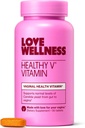 Amor Wellness sano V vitamina Salud de las Mujeres Silenciosa Complemento de Salud Vaginal de las Mujeres Silencioso pH Balance, Gut Health & Immune Apoyo Suplemento Silencioso Balanza de la Levadura de Candida con Turmérica, Ajo & Aceite de Coco
