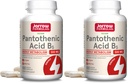 Fórmulas Jarrow Ácido Pantoténico B5 500 mg - 100 Cápsulas Veggie - Vitamina B Esencial - Producción Energética & Metabolismo Soporte - 100 Cápsulas (Pack of 2)