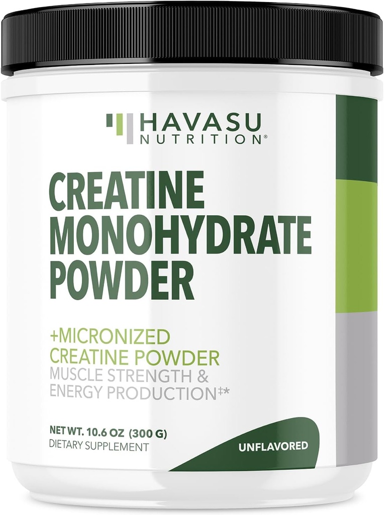 [BRSRAGABAQMAYHT6] Micronized Creatine Monohydrate Powder - 5g Unflavored Post-Workout Recovery for Lean Muscle Mass, Endurance, and Energy Production - Easy-to-Mix - Vegan, Non-GMO, Gluten-Free - 60 Servings