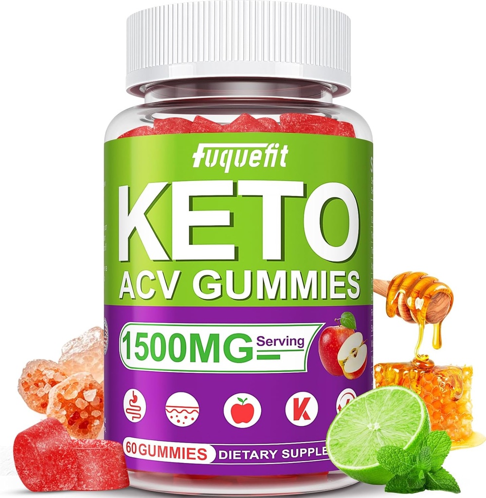 [BRSRAZIEOBYGYF3B] Keto ACV Gummies 1500mg Apple Cider Vinegar Gummies with B12,Keto Support, AMPK Support, Boost Immue, Energy, and Digestive Health- Vegan, Gluten-Free - Lemon-Honey Sea Salt Flavor