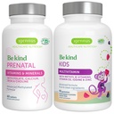 High Absorption Methylated Prenatal + Advanced Kids Multivitamin Gummy Vegan Bundle, Clean Label with Vitamin A, B, C, D3 &amp; E, 60 Tablets + 90 Berry Flavor Gummies, Be Kind by Igennus