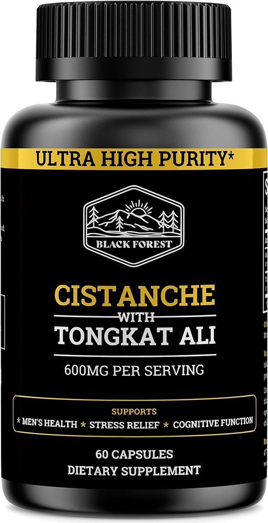 Cistanche Tubulosa 200mg " Tongkat Ali 400mg (Piedad Máxima) 2 Mes Fuente (50% Echinacoside + 10% Acetoside with Tongkat Ali for Men 200:1 (Longjack) Eurycoma Longifolia similar to Fadogia Agrestis