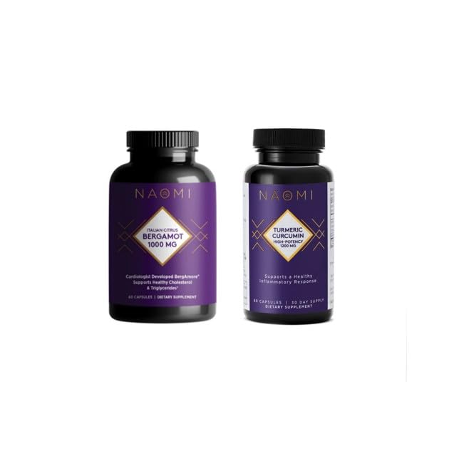 NAOMI Citrus Bergamot and Turmeric Curcumin - High Potency Duo