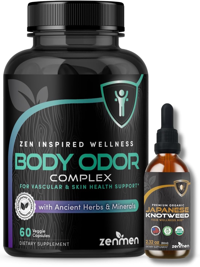 [BRSRAEIHCMBBE2D6] Zenmen Global Wellness Bundle: Body Odor Supplement and Japanese Knotweed Tincture Bundle