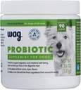 Amazon Marca - Wag Probiotic Supplement Daily Chews for Dogs, Supports Digestion and Gut Health, Natural Duck Flavor, 90 count
