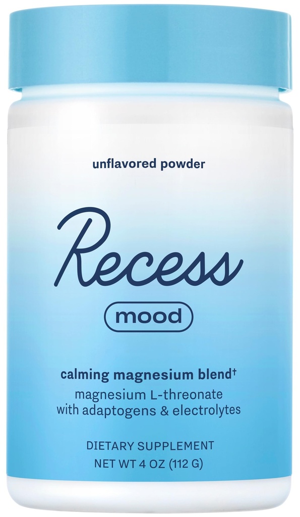 Receso Mood Powder, Magnesio calmante L-Threonate Blend with Passion Flower, L-Theanine, Electrolytes, Magnesium Calm Support Powder Supplement - Desflavored 28 Serving Tub