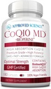 Aprobado Science® CoQ10 MD - Extra Strength 300mg CoQ10 puro con Bioperine® para la absorción más rápida - Soporte óptimo - 3 meses de suministro