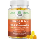 Vegetariano Omega 3 Gummies for Adults - Vegetarian Omega 3 6 9 DHA Gummies for Brain Bone and Heart Health and Joint Support - Burpless Halal Fish Free Plant Based Suplemento Hombre Mujeres