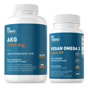 Dr. Tobias AKG Suplemento " Vegan Omega 3 Algae Oil, Support Cellular Energy " Global Health with AKG, EPA " DHA, Vegan, Gluten-Free, Non-GMO