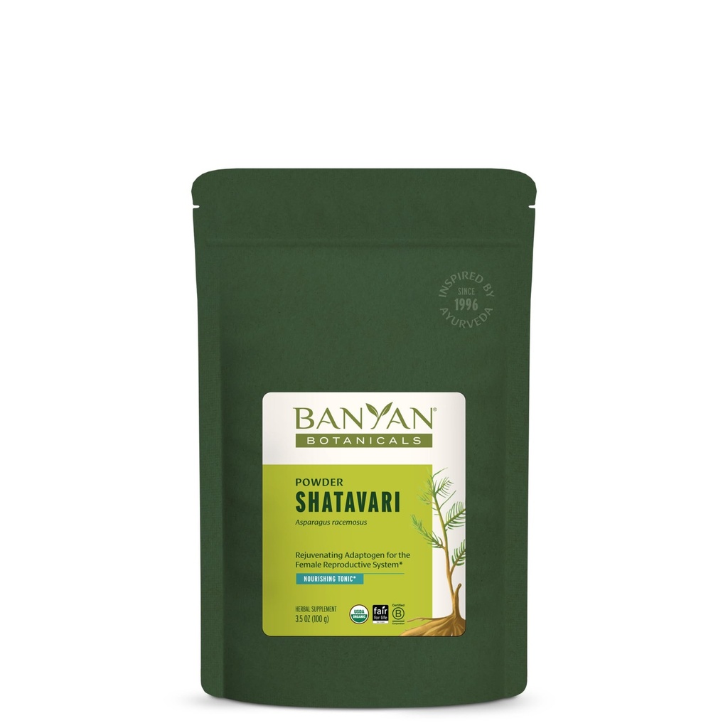Banyan Botanicals Shatavari Powder – Espárragos Orgánicos Racemosus Root Powder – Rejuvenecedor Adaptógeno Tonic Que Apoya un Sistema Reproductivo Saludable* – 3.5 oz. – No GMO Sosteniblemente Fuente Vegan