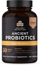 Probióticos de nutrición antiguos, Gut Restore 90ct con jengibre y fenogreco, soporta funciones digestivas, reduce la diarrea, estreñimiento, gas y soplado, superalimentos Blend, 50 millones CFUs*/Serving