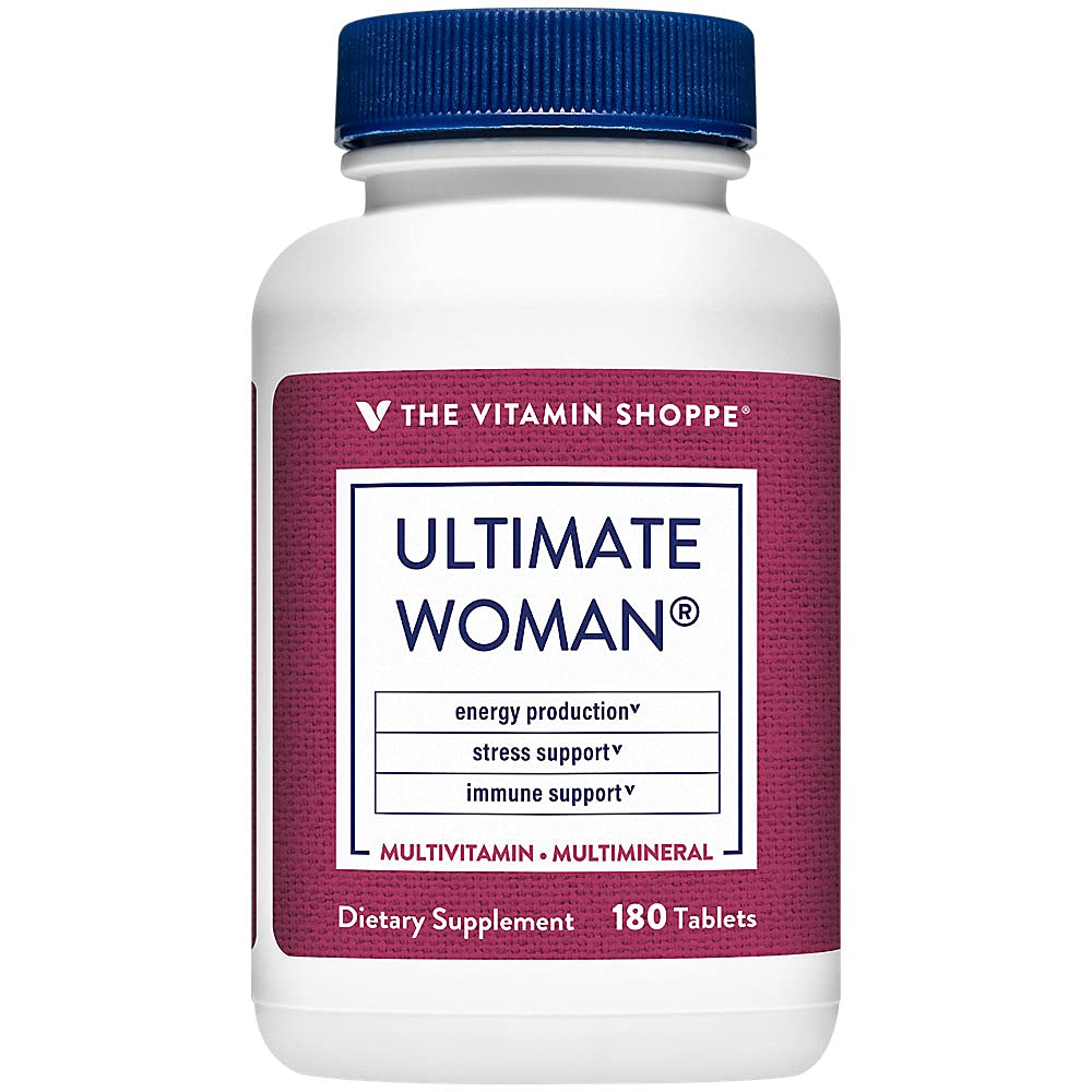 La vitamina Shoppe Ultimate Mujer Multivitamina, alta potencia multi con el extracto de té verde – Energía &amp; Antioxidante Blend, suplemento multimeneral diario para la salud de las mujeres óptimas (180 tabletas)