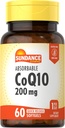 Sundance CoQ10 200mg Softgels Silencio 60 Conde Silencio con Black Pepper Extract Silencio No GMO & Gluten Suplemento Gratis