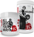 5% Nutrición Rich Piana Bundle confidencialidad AllDayYouMay BCAA Powder + Kill It Reloaded High-Stim Pre-Workout (Fruit Punch)